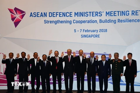 Thứ trưởng Bộ quốc phòng Nguyễn Chí Vịnh dự Hội nghị hẹp Bộ trưởng quốc phòng ASEAN. (Ảnh: Việt Dũng/TTXVN)