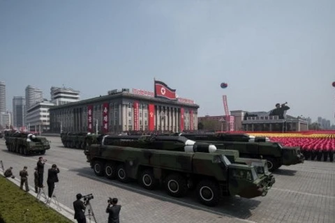 Hình ảnh Triều Tiên giới thiệu tên lửa hồi đầu năm 2017. (Nguồn: AFP)