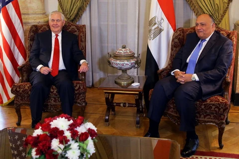 Ngoại trưởng Mỹ Rex Tillerson và người đồng cấp Ai Cập Sameh Shoukry. (Nguồn: AFP/Getty Images)