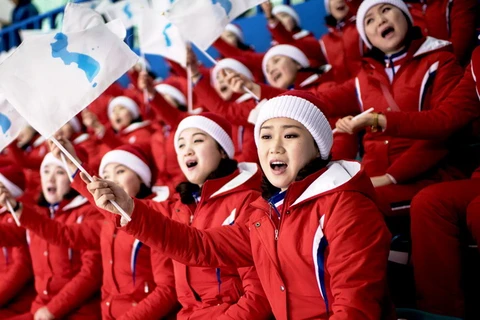 Đoàn cổ vũ của Triều Tiên. (Nguồn: Getty Images)