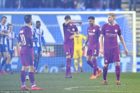 Manchester City ngậm ngùi chia tay FA Cup. (Nguồn: PA)