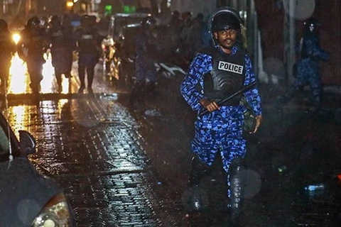 Cảnh sát ở thủ đô Male của Maldives. (Nguồn: ndt/PTI)