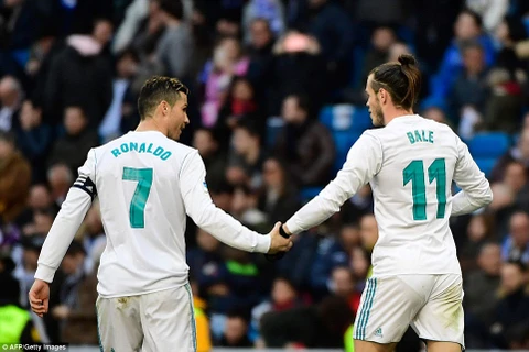 Ronaldo và Bale thay nhau lập công giúp Real chiến thắng. (Nguồn: AFP/Getty Images)