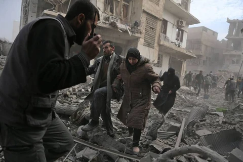Khung cảnh tang thương tại Đông Ghouta của Syria. (Nguồn: AFP)