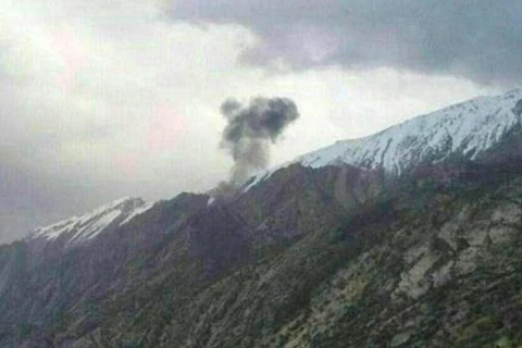 Hiện trường vụ tai nạn tại vùng núi Zagros. (Nguồn: dw.com)