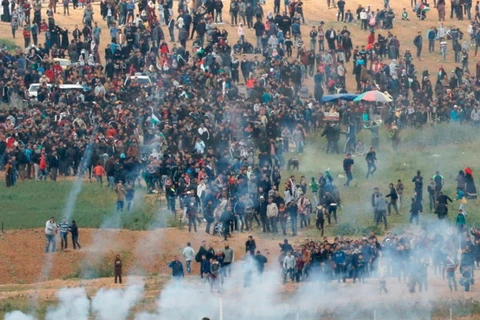 Bạo lực bùng phát trong giữa người Palestine và Israle. (Nguồn: Getty Images)