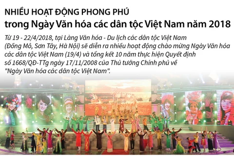 [Infographics] Nhiều hoạt động trong Ngày Văn hóa các dân tộc Việt Nam