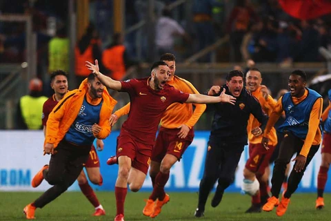 AS Roma thẳng tiến vào bán kết Champions League. (Nguồn: Getty Images)