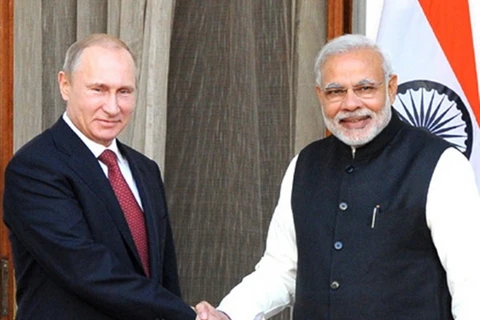 Tổng thống Nga Putin và Thủ tướng Ấn Độ Modi. (Nguồn: AP)