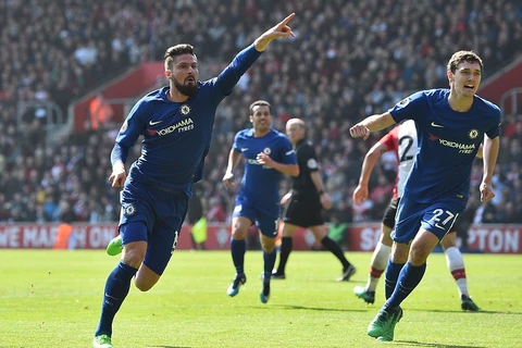 Giroud góp công lớn giúp Chelsea thắng ngược. (Nguồn: AFP/Getty Images)