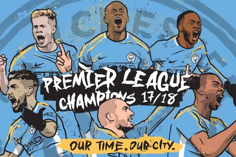 Manchester City vô địch Premier League 2017-18.