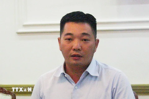 Phó Bí thư Quận ủy Quận 12 Lê Trương Hải Hiếu. (Ảnh: TTXVN phát)