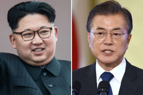 Cuộc gặp thượng đỉnh giữa Tổng thống Hàn Quốc Moon Jae-in và nhà lãnh đạo Triều Tiên Kim Jong-un diễn ra vào ngày 27/4 tới. (Nguồn: AFP)