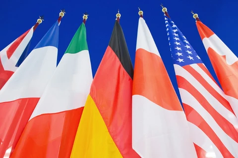 Quốc kỳ của các nước thuộc nhóm G7. (Nguồn: bundesregierung.de)