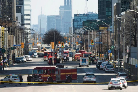 Hiện trường vụ đâm xe khiến nhiều người thương vong ở Canada