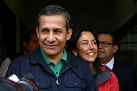 Cựu Tổng thống Ollanta Humala và vợ. (Nguồn: Reuters)