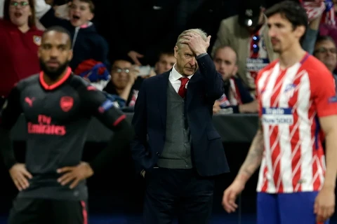 HLV Wenger bất lực trong việc giúp Arsenal vào chung kết Europa League. (Nguồn: Getty Images)