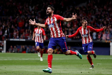 Diego Costa lập công đưa Atletico vào chung kết Europa League. (Nguồn: Reuters)