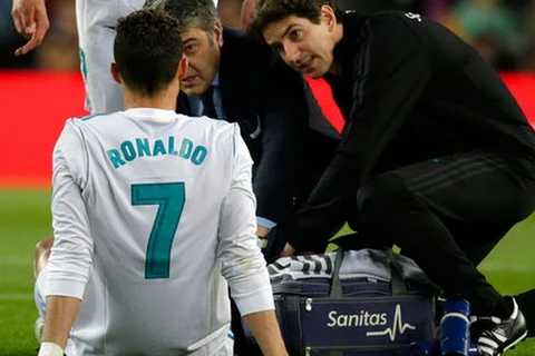 Ronaldo dính chấn thương. (Nguồn: AP)
