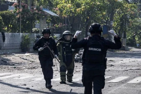 Lực lượng chống khủng bố Indonesia. (Nguồn: AFP)