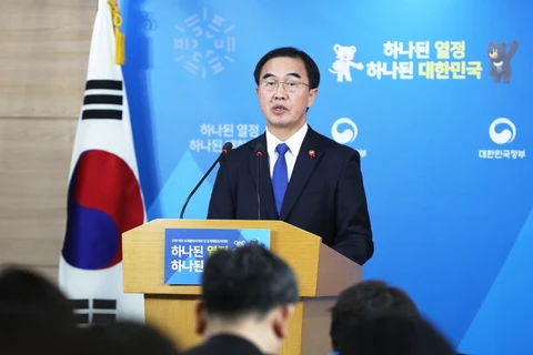 Bộ trưởng Bộ Thống nhất Hàn Quốc Cho Myung-gyon. (Nguồn: Yonhap)