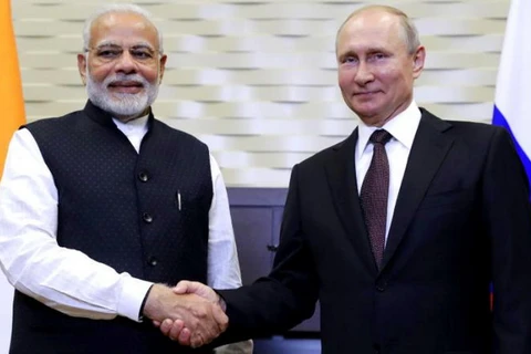 Thủ tướng Ấn Độ Narendra Modi và Tổng thống Nga Vladimir Putin. (Nguồn: CNN)