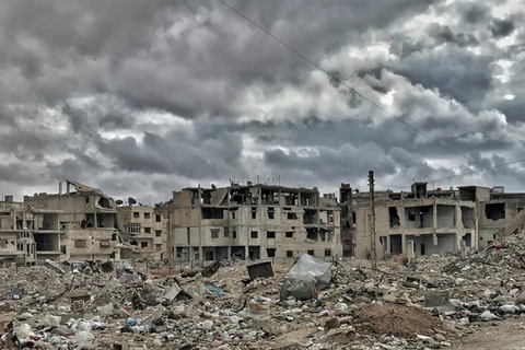 Cảnh đổ nát tại Syria. (Nguồn: IRIN)