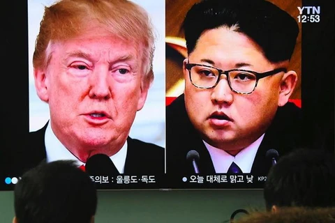 Sự kiện Tổng thống Mỹ Donald Trump gặp Nhà lãnh đạo Triều Tiên Kim Jong-un đang ngày càng nóng. (Nguồn: AFP)