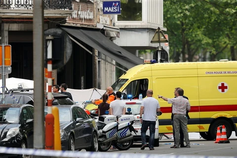 Hiện trường vụ nổ súng ở Bỉ. (Nguồn: Reuters)