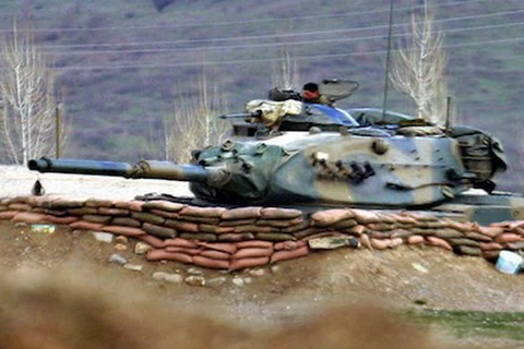 Xe tăng của quân đội Thổ Nhĩ Kỳ. (Nguồn: rudaw.net)