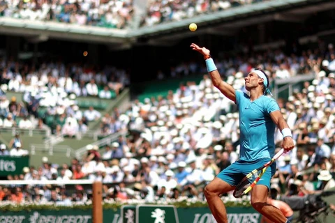 Nadal thẳng tiến vào tứ kết Roland Garros 2018. (Nguồn: Getty Images)