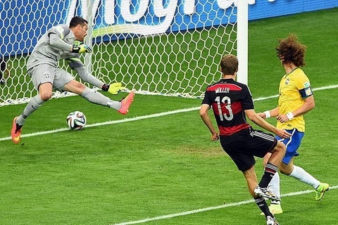 Khung thành mà Brazil nhận 5 bàn thua được chuyển đến Đức. (Nguồn: mekulipress)