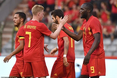 Tuyển Bỉ ở trận thắng Ai Cập 3-0. (Nguồn: AP)
