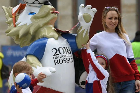 Người dân Nga đang chờ đợi ngày hội bóng đá chính thức khởi tranh. (Nguồn: Sputnik)