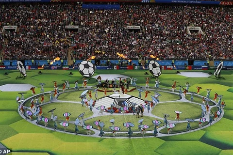 Hình ảnh tại lễ khai mạc World Cup 2018. 