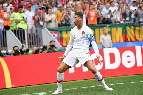 Ronaldo mang chiến thắng đầu tay về cho Bồ Đào Nha ở World Cup 2018. (Nguồn: Getty Images)