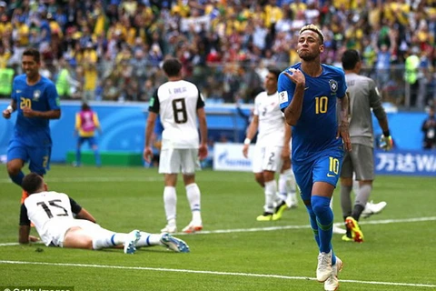 Neymar có bàn thắng đầu tiên tại World Cup 2018.