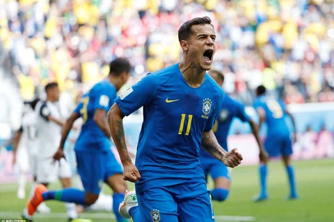 Coutinho đã sắm vai người hùng giúp Brazil chiến thắng và loại Costa Rica. (Nguồn: Reuters)