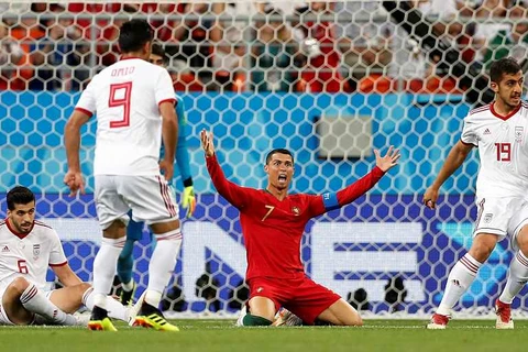 Ronaldo thi đấu không nổi bật ở trận gặp Iran.