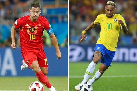 Trận cầu tâm điểm Brazil vs Bỉ.