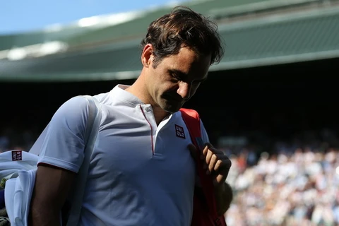 Federer dừng bước ở vòng tứ kết Wimbledon 2018. (Nguồn: Getty Images)