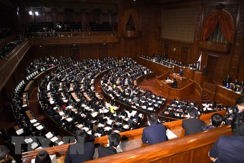 Toàn cảnh một phiên họp Hạ viện Nhật Bản ở Tokyo. (Nguồn: AFP/TTXVN)