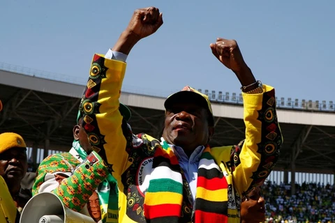 Ông Emmerson Mnangagwa tái đắc cử Tổng thống Zimbabwe. (Nguồn: Reuters)