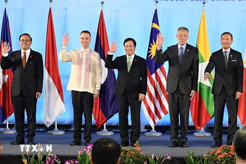 Phó Thủ tướng, Bộ trưởng Ngoại giao Việt Nam Phạm Bình Minh tại Hội nghị AMM 51 ở Singapore ngày 2/8. (Nguồn: AFP/TTXVN)