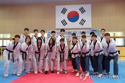 Các vận động viên taekwondo Hàn Quốc. (Nguồn: Yonhap)