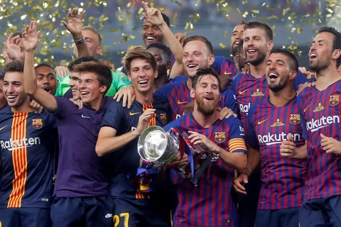 Barcelona lần thứ 13 giành Siêu cúp Tây Ban Nha. (Nguồn: Reuters)
