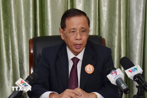 Ông Sok Eysan Ủy viên Trung ương kiêm người phát ngôn đảng Nhân dân Campuchia (CPP). (Ảnh: Minh Hưng-Chanh Đa/TTXVN)