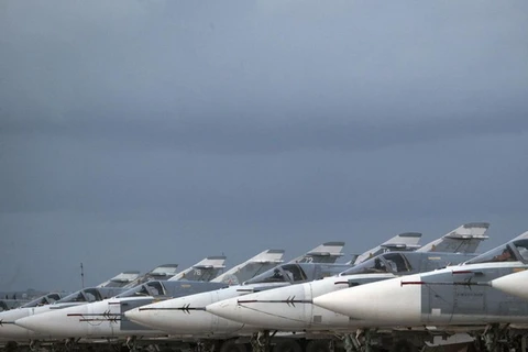 Máy bay tại căn cứ quân sự của Nga ở Syria. (Nguồn: AP)