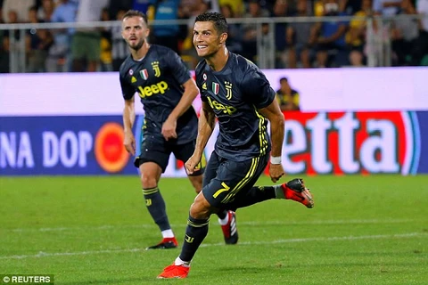 Bàn thắng của Ronaldo đã giúp Juventus giải tỏa sức ép sau 80 phút 'bất lực' trước hàng thủ đối phương.