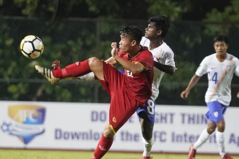 U16 Việt Nam (áo đỏ) không còn đường lùi tại giải U16 châu Á. (Nguồn: AFC)